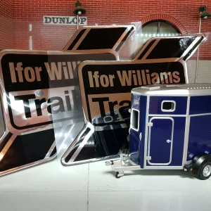 Ifor Williams Horsebox Horse Trailer HB506 HB511 Black Bubble Decal Stickers x2