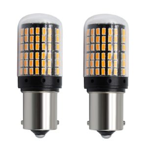 BA15S 24V Amber 144 LED Turn Signal Indicator Light Bulb Globes Suitable For Truck Bus